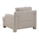 Evany Accent Chair with 1 Pillow and Upholstered Legs | Taupe Chenille