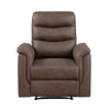 Meloni Reclining Chair with Pull-Hand Mechanism | Brown Microfiber