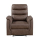 Meloni Reclining Chair with Pull-Hand Mechanism | Brown Microfiber