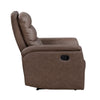 Meloni Reclining Chair with Pull-Hand Mechanism | Brown Microfiber
