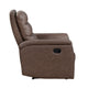 Meloni Reclining Chair with Pull-Hand Mechanism | Brown Microfiber