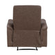 Meloni Reclining Chair with Pull-Hand Mechanism | Brown Microfiber