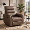 Meloni Reclining Chair with Pull-Hand Mechanism | Brown Microfiber