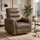 Meloni Reclining Chair with Pull-Hand Mechanism | Brown Microfiber