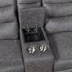 Meloni Glider Reclining Loveseat | Console and Holders | Gray Microfiber