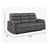 Meloni Double Glider Reclining Sofa | Drop-Down Table | Gray Microfiber