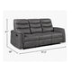 Meloni Double Glider Reclining Sofa | Drop-Down Table | Gray Microfiber