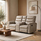 Meloni Glider Reclining Loveseat | Console and Holders | Taupe Fabric