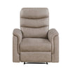 Meloni Reclining Chair with Pull-Hand Mechanism | Taupe Microfiber