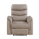 Meloni Reclining Chair with Pull-Hand Mechanism | Taupe Microfiber