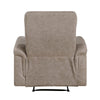 Meloni Reclining Chair with Pull-Hand Mechanism | Taupe Microfiber