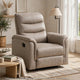 Meloni Reclining Chair with Pull-Hand Mechanism | Taupe Microfiber