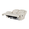 Cally Double Reclining Loveseat | Wall Hugger Design | Beige Microfiber