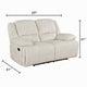 Cally Double Reclining Loveseat | Wall Hugger Design | Beige Microfiber