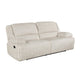 Cally Double Reclining Sofa with Wall Hugger Design | Beige Microfiber