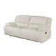Cally Double Reclining Sofa with Wall Hugger Design | Beige Microfiber