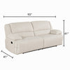 Cally Double Reclining Sofa with Wall Hugger Design | Beige Microfiber