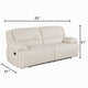 Cally Double Reclining Sofa with Wall Hugger Design | Beige Microfiber