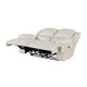 Cally Power Reclining Loveseat | USB Charging Ports | Beige Microfiber