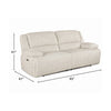 Cally Power Reclining Sofa with USB Charging Ports | Beige Microfiber