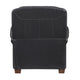 Ronny Push-Back Reclining Chair with Nailhead Trim | Black Genuine Leather