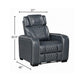 Akon Power Recliner | Heat Massage | USB | LED Light | Blue Genuine Leather