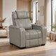 Akon Power Recliner | Heat Massage | USB | LED Light | Gray Genuine Leather