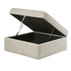 Inaya Storage Ottoman with Casters | Brown Wood | Sage Sand Microfiber | 41"