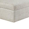 Inaya Storage Ottoman with Casters | Brown Wood | Sage Sand Microfiber | 41"