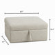 Inaya Storage Ottoman with Casters | Brown Wood | Sage Sand Microfiber | 41"