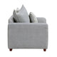 Gini Accent Chair with 3 Accent Pillows | Nailhead Trim | Gray Chenille