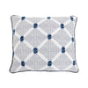 Marie Loveseat | Reversible Cushions | 4 Accent Pillows | Blue Chenille