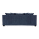 Marie Sofa with Reversible Cushions | Plaid Pillows | Blue Chenille