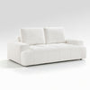 Brenda Loveseat | Reversible Cushions | Faux Wood Feet | Beige Chenille
