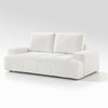 Brenda Loveseat | Reversible Cushions | Faux Wood Feet | Beige Chenille