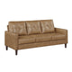 Xyna Modern Sofa with Faux Wood Feet Design | Brown Textured Fabric