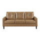 Xyna Modern Sofa with Faux Wood Feet Design | Brown Textured Fabric