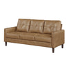 Xyna Modern Sofa with Faux Wood Feet Design | Brown Textured Fabric