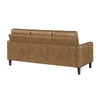 Xyna Modern Sofa with Faux Wood Feet Design | Brown Textured Fabric