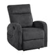 May Wall Hugger Reclining Chair | Storage Pocket | Dark Gray Microfiber