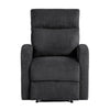 May Wall Hugger Reclining Chair | Storage Pocket | Dark Gray Microfiber