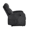 May Wall Hugger Reclining Chair | Storage Pocket | Dark Gray Microfiber