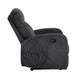 May Wall Hugger Reclining Chair | Storage Pocket | Dark Gray Microfiber