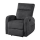 May Wall Hugger Reclining Chair | Storage Pocket | Dark Gray Microfiber