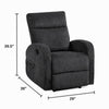 May Wall Hugger Reclining Chair | Storage Pocket | Dark Gray Microfiber