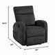 May Wall Hugger Reclining Chair | Storage Pocket | Dark Gray Microfiber