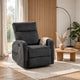 May Wall Hugger Reclining Chair | Storage Pocket | Dark Gray Microfiber
