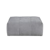 Tanya Ottoman with Casters | Plush Cushion Top | Gray Tufted Fabric | 46"