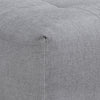 Tanya Ottoman with Casters | Plush Cushion Top | Gray Tufted Fabric | 46"