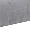 Tanya Ottoman with Casters | Plush Cushion Top | Gray Tufted Fabric | 46"